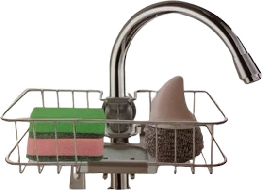 Sponge Holder Made of Stainless Steel Silver 27x12.5x7cm