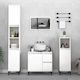 vidaXL Floor Bathroom Column Cabinet L30xD30xH190cm White