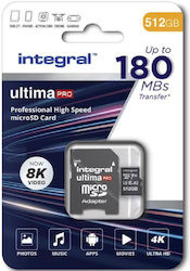 Integral UltimaPro A2 V30 microSDXC 512GB Clasa 10 V30 A2 Viteză mare cu adaptor