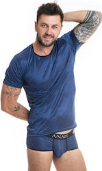 Anais Apparel Naval T-Shirt Top Navy Μπλε