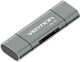 Vention Card Reader USB 3.0 Type-C για SD/microSD Metal Gray