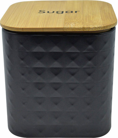 Ankor General Use Vase with Lid Metallic Black 11.5x11.5x13cm