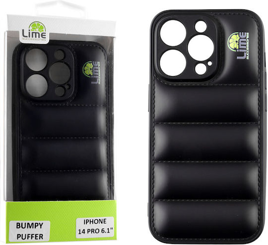 Lime Bumpy Puffer Back Cover Σιλικόνης Μαύρο (iPhone 14 Pro)