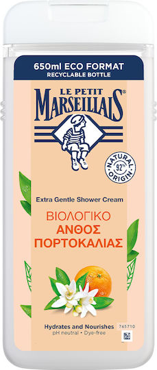 Le Petit Marseillais Extra Gentle Κρεμώδες Αφρόλουτρο & Άρωμα με Βιολογικό Άνθος Πορτοκαλιάς 650ml