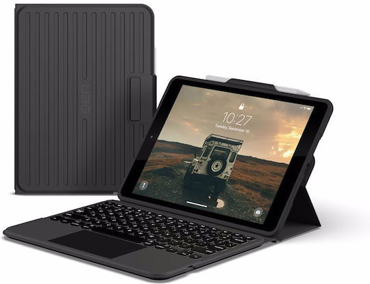 UAG Flip Cover Durable with Keyboard English US Black for iPad 2019/2020/2021 10.2''