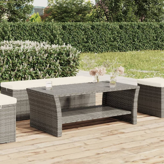 Masa Masa de lounge pentru spații exterioare Ratan Gri 100x50x40buc
