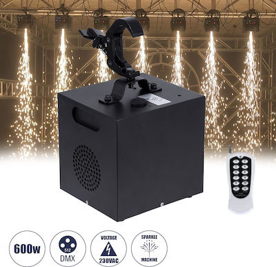 GloboStar Cold Sparkle Machine - Fountain Flammenmaschine 600W mit Drahtlos Fernbedienung und Möglichkeit zur Verbindung mit einer Lichtkonsole