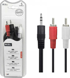 SGL 3,5 мм мъжки-2x RCA мъжки 5м 096155