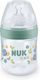 Nuk Plastic Bottle Anti-Colic with Silicone Nipple for 0-6 months Transparent-Green 150ml 1pcs