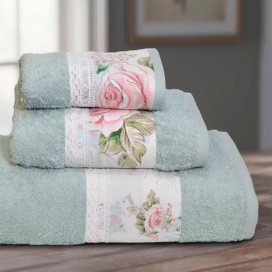 Lino Home Bath Towel Set 3pcs Agne Grey Weight 500gr/m²