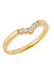 Senza Damen Ring Ehering mit Zirkonia aus Silber Vergoldet