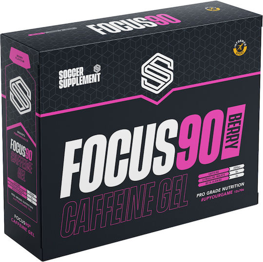 Soccer Supplement Focus 90 Caffeine Gel Berry 12 x 70gr