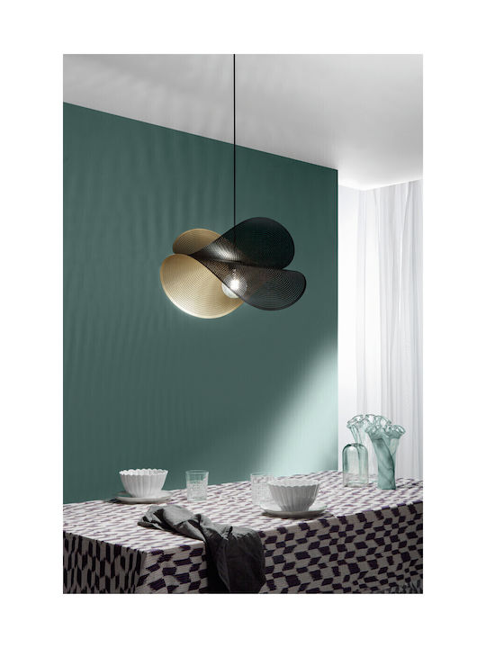 Fan Europe Lustră Negru cu Dulie E27 60x33x150cm.