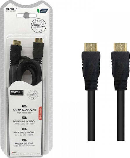 SGL Cable HDMI male - HDMI male 3m Μαύρο