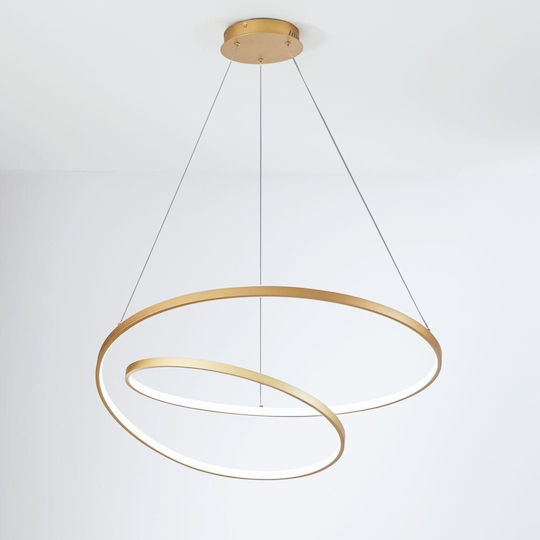 Fan Europe Led-Lieve-S80 Lustră Auriu 80x11.2x150cm.