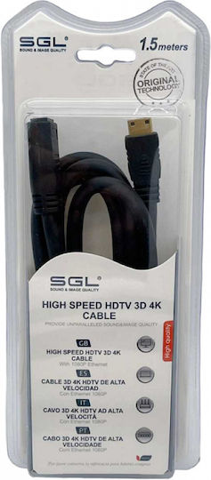 SGL HDMI Cable Male - HDMI Male 1.5m Black