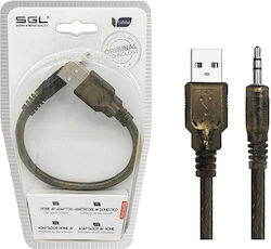 SGL 098067 USB-A male σε 3.5mm male