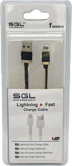 SGL R5 USB-A to Lightning Cable Black 1m (099163)