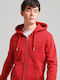 Red Hooded Cardigan