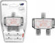 SGL Μετατροπέας Coaxial female σε Coaxial 2x female Ασημί (098494)