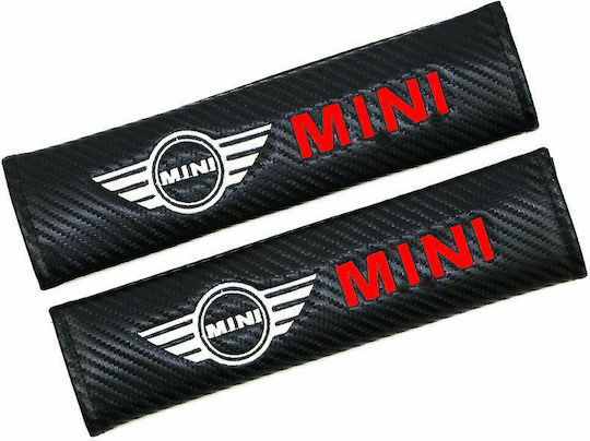 Perne de centură auto Mini Cooper din carbon Negre 2buc