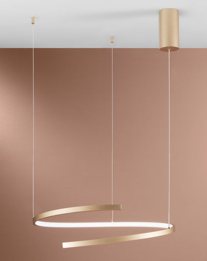 Fan Europe Led-Moma-S60 Hängelampe Gold 60x12x150cm.
