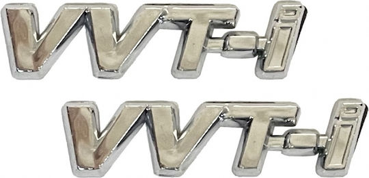 Carman Car Signal Stickers VVTi for Car Trunk in Silver Color 2pcs