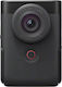 Canon Cameră video Powershot V10 Advanced Vlogging Kit Negru @ 30fps Senzor CMOS Stocare pe Card de memorie cu Ecran Tactil 2" și HDMI / WiFi