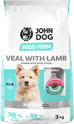John Dog Good Form Veal Lamb Dry Dog Food for All Breeds with Lamb and Calf 3kg