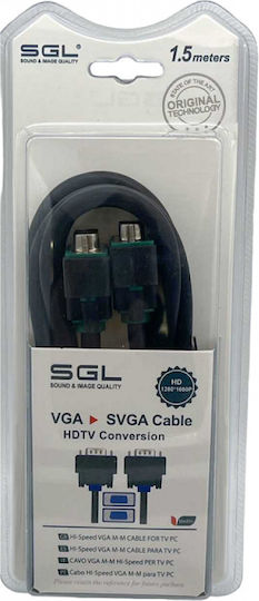 SGL Cable VGA male - VGA male Μαύρο 1.5m (095721)