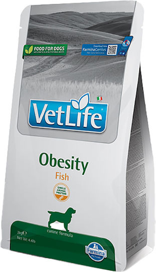 Farmina Vet Life Obesity 12kg Hrană Uscată Dietetic pentru Câini Adulţi cu Pește