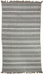 Pennie Beach Towel Pareo Gray with Fringes 170x90cm.