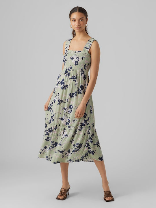 Vero Moda Summer Midi Dress Green