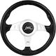 Luisi Chrono Three Spoke Car Steering Wheel with 35cm Diameter Black/Black