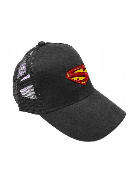 Takeposition Παιδικό Καπέλο Jockey Υφασμάτινο Superman Μαύρο