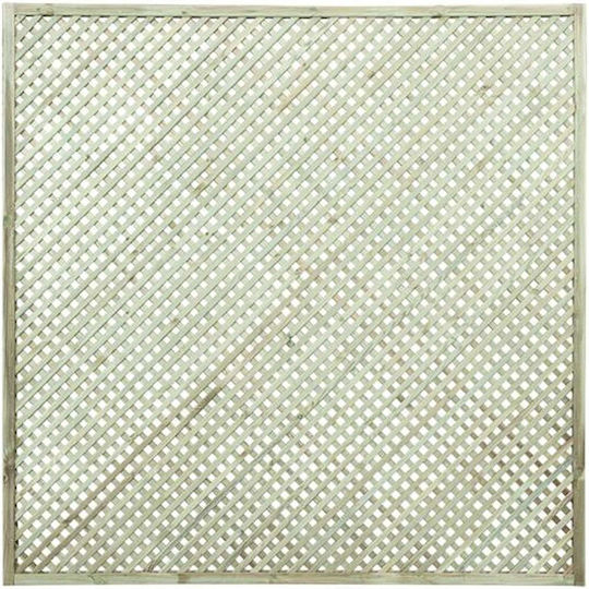 Garten-Spalier aus Holz mit Rhombus-Rasterdesign in Beige Farbe 180x180cm