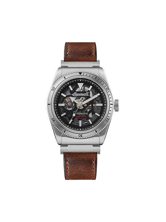 Ingersoll Watch Automatic with Brown Leather Strap