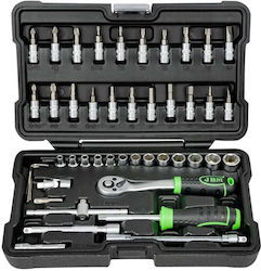 JBM 54109 Ratchet with Socket Set 1\4" 46 Pieces