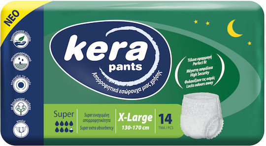 Kera Pants Super Πάνες Βρακάκι Ακράτειας XLarge 14τμχ