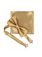 JFashion Silk Handmade Bow Tie Set with Pochette Gold