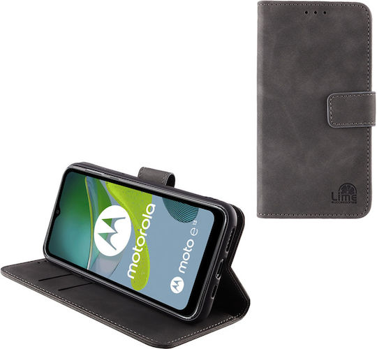 Lime Essential Magnet Book Δερματίνης Γκρι (Motorola Moto E13)