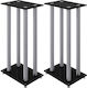 vidaXL Speaker Stands in Silver / Black Color
