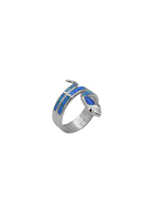 Opal Schlange Ring Silber 925