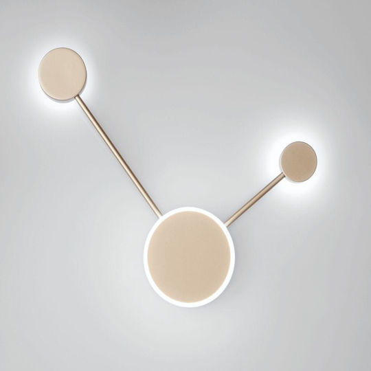 Fan Europe Led-Etere-PL2 Modern Lamp Wall Gold 33x33x6cm