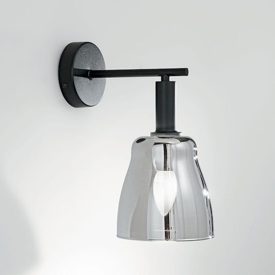 Fan Europe I-Weizen-AP Modern Leuchte Wand mit Fassung E14 Schwarz 29x18x14cm