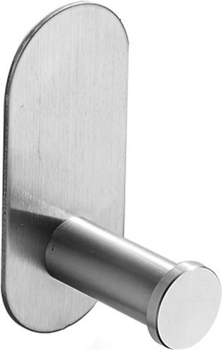 Single Wall-Mounted Bathroom Hook 4.5x10cm Silver Single Wall-Mounted Bathroom Hook 4.5x10cm Silver