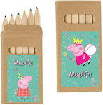 Wooden Peppa crayons with name