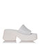 Sante Chunky Heel Leather Mules White 23-152-09