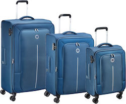 Delsey Set of Suitcases Blue Set 3pcs