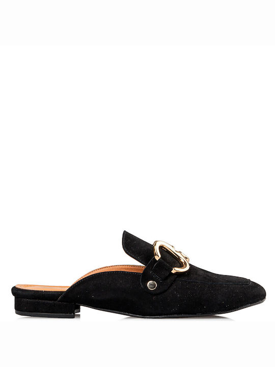 Envie Shoes Flat Mules σε Μαύρο Χρώμα